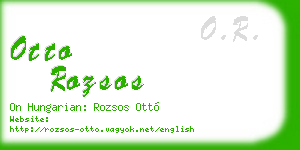 otto rozsos business card